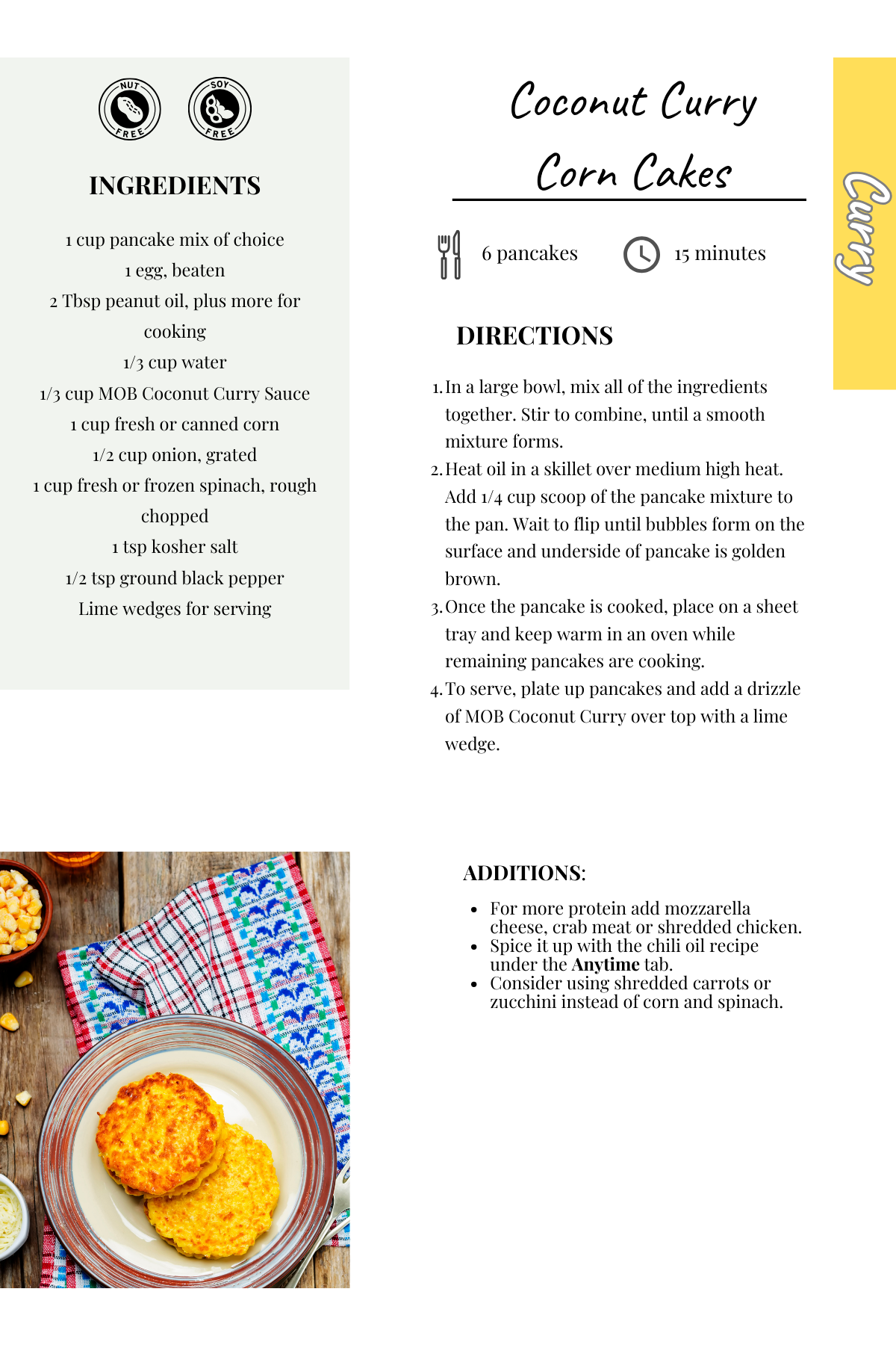 Coconut Curry Corn Cakes