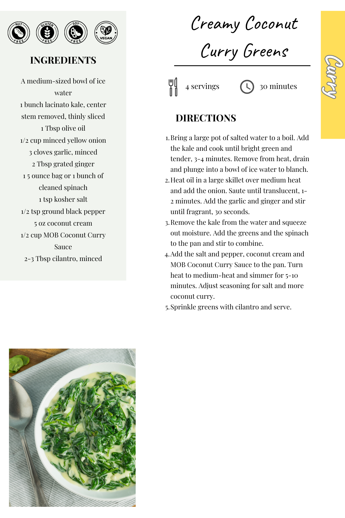 Creamy Coconut Curry Greens