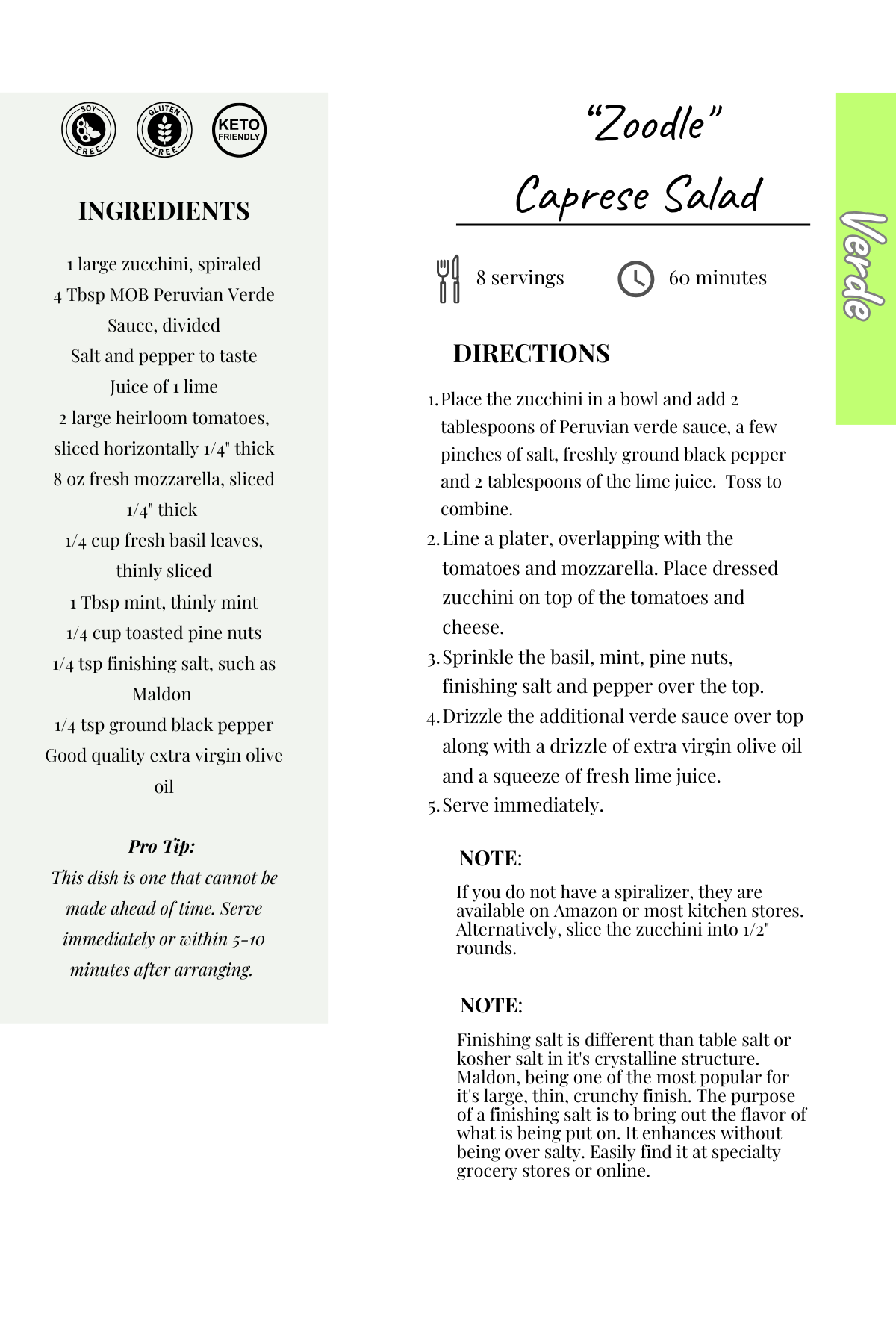 Zoodle Caprese Salad