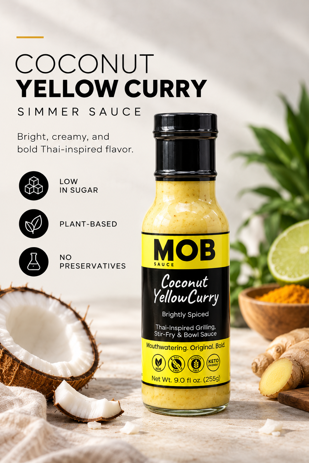 MOB Coconut Yellow Curry Sauce