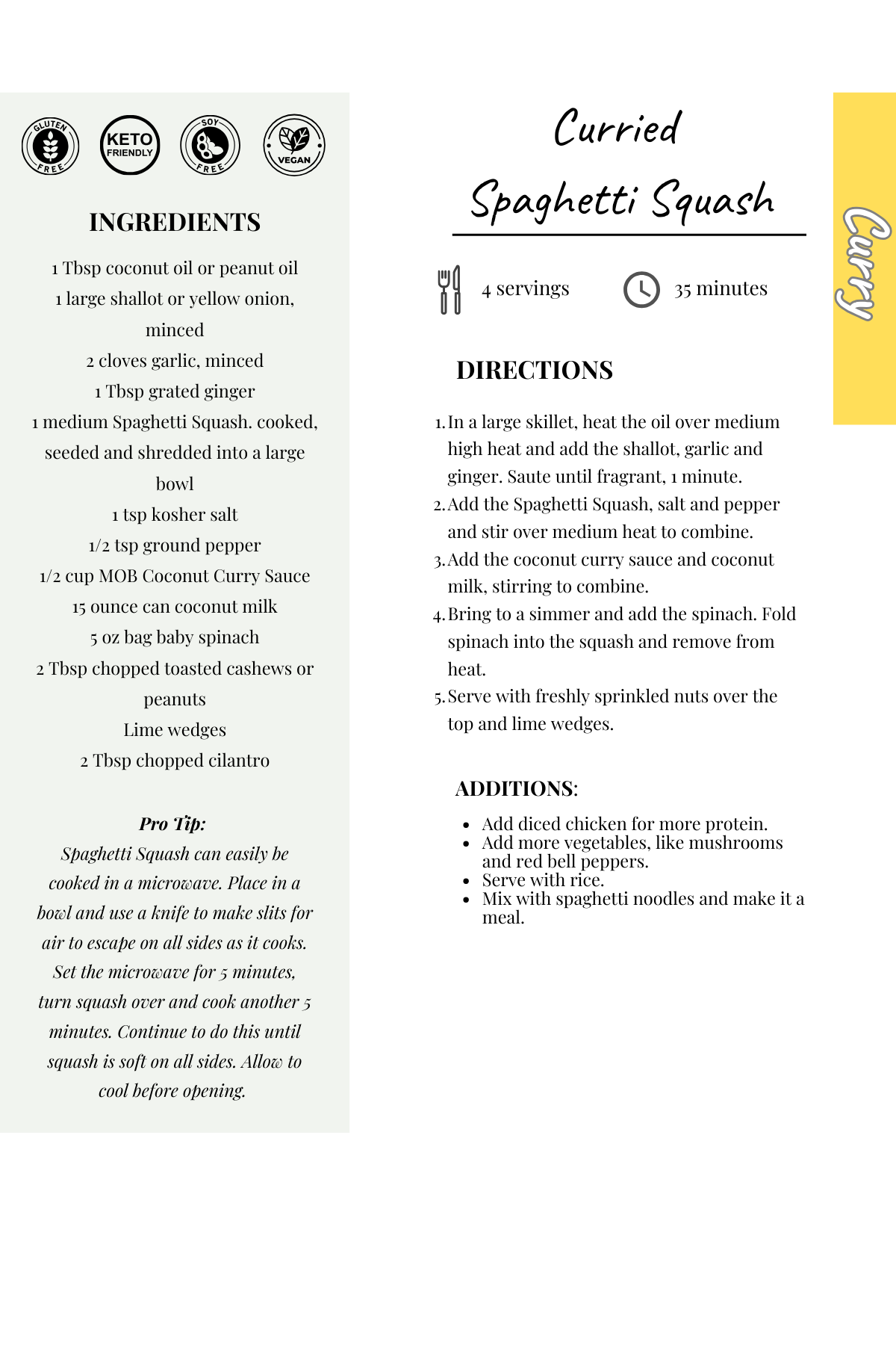 Curried Spaghetti Squash