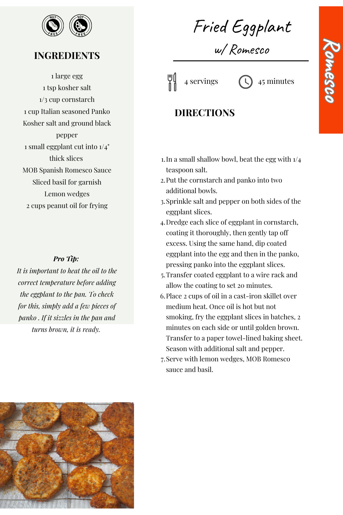 Fried Eggplant w Romesco