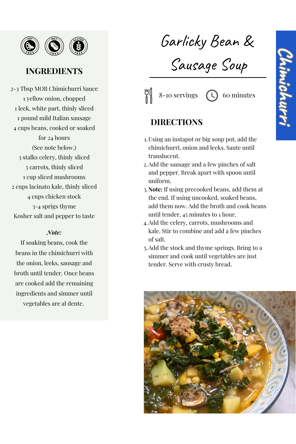 Garlicky Bean & Sausage Soup