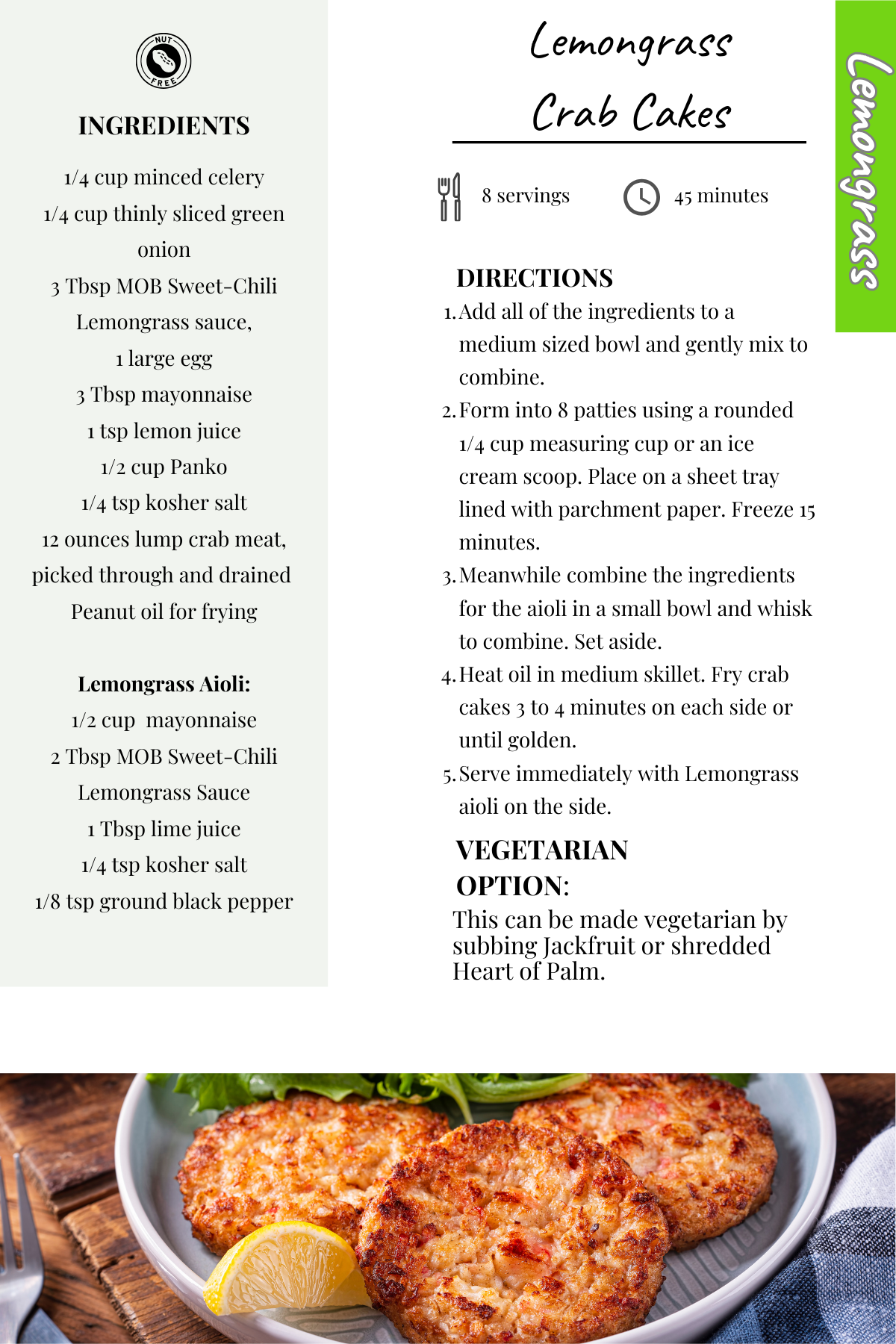 Lemongrass Crab Cakes