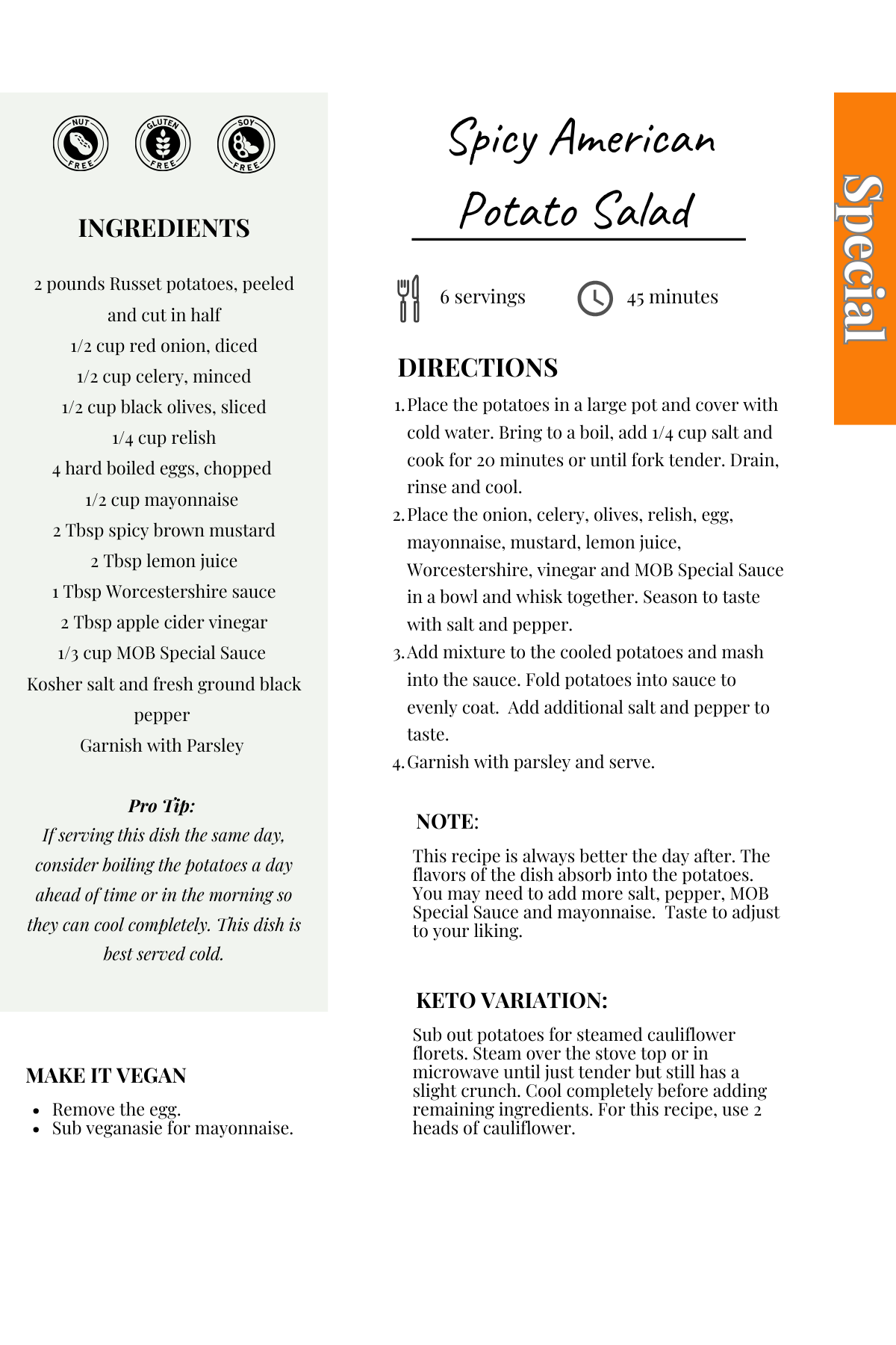 Spicy American Potato Salad