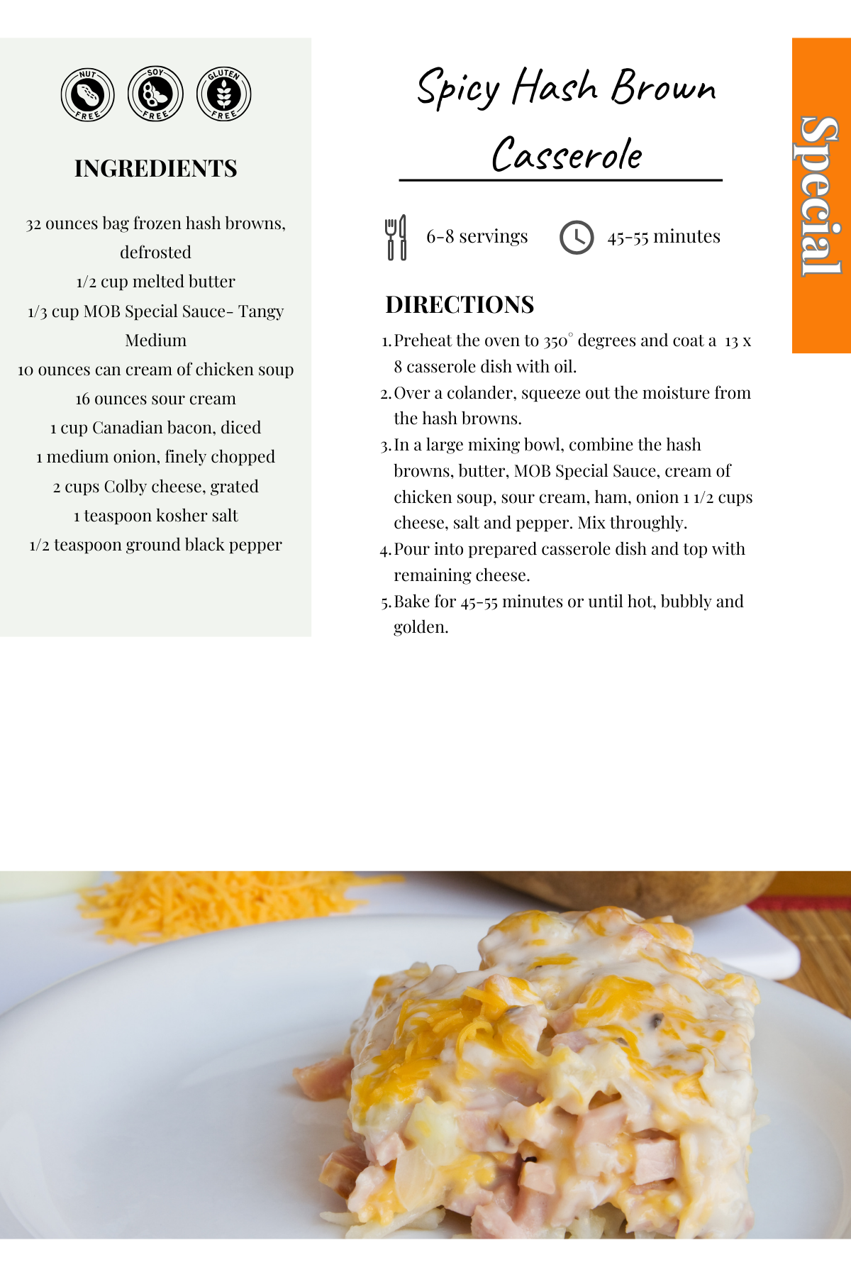 Spicy Hash Brown Casserole