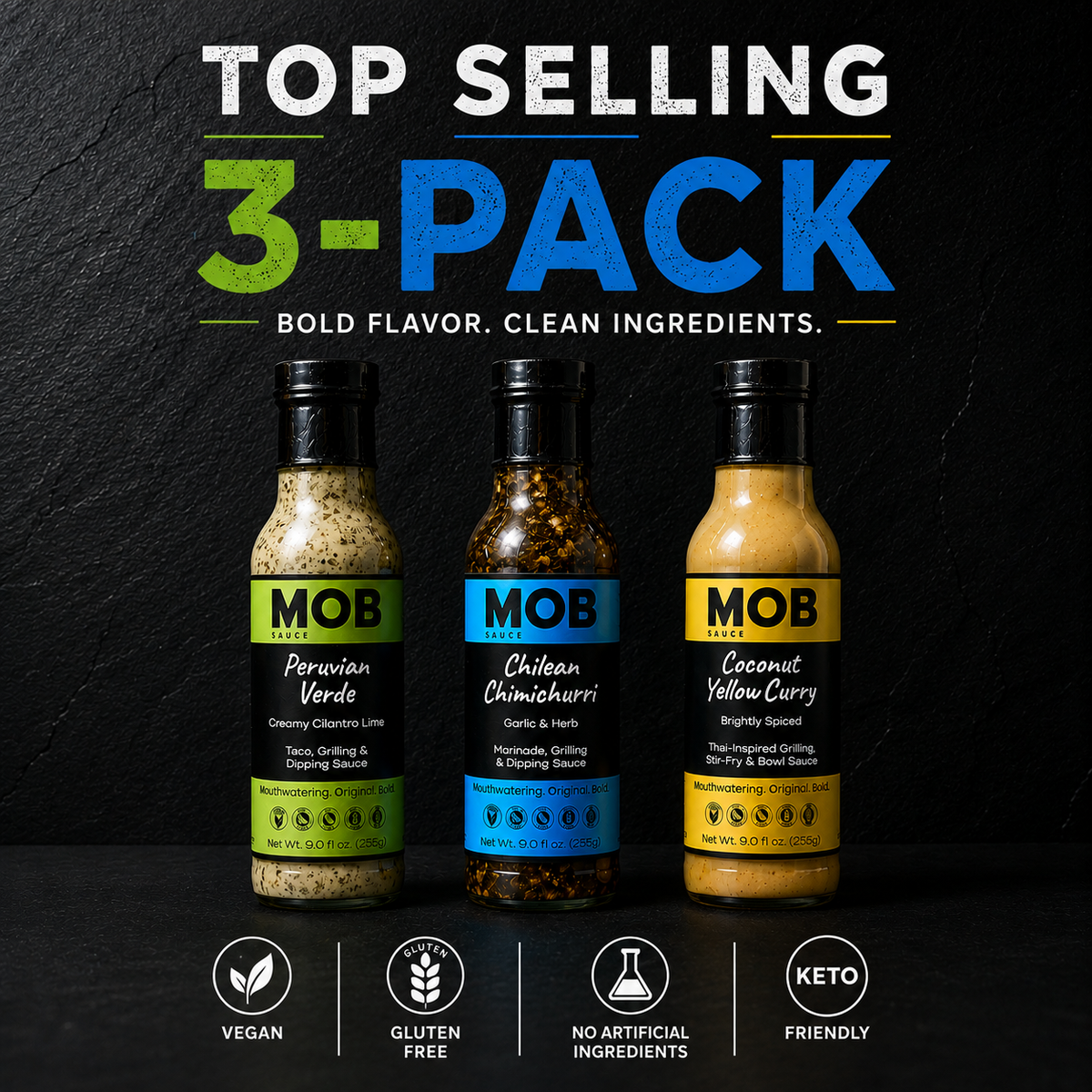 MOB Grilling Sauce 3 Pack Bundle